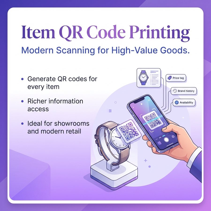 Item QR code printing — er4u Precision Barcoding for Modern Retail