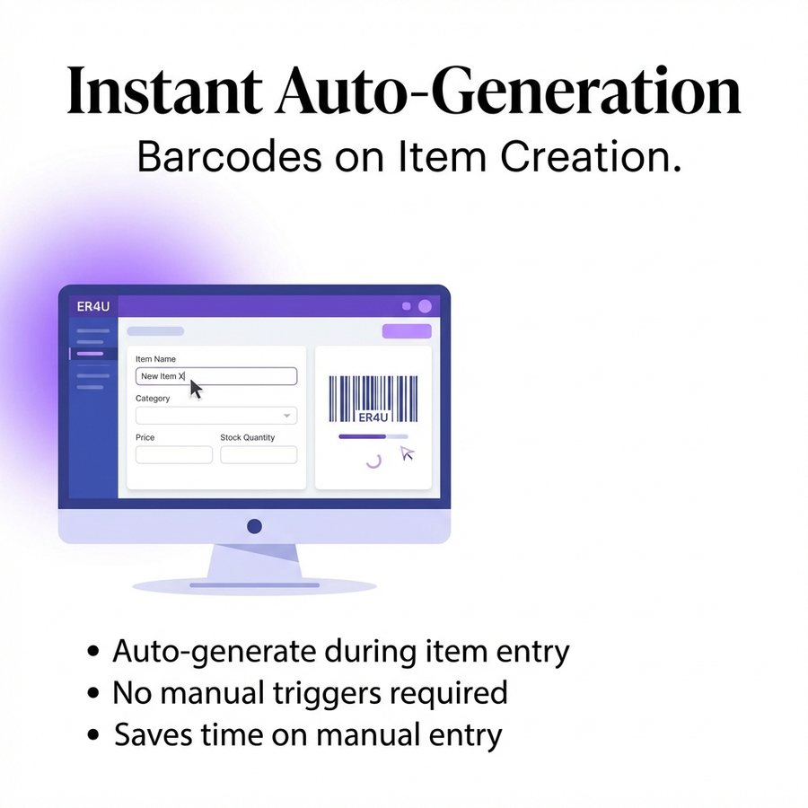 Instant auto-generation — er4u Precision Barcoding for Modern Retail