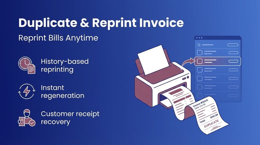 Duplicate & Reprint Invoice — er4u Billing POS