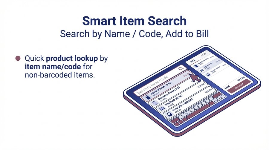 Smart Item Search — er4u Billing POS