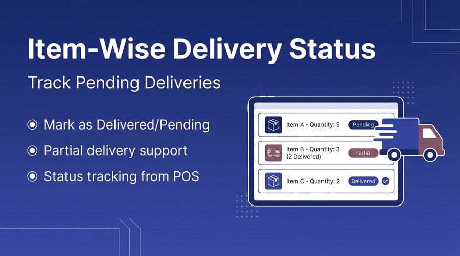 Item-Wise Delivery Status — er4u Billing POS