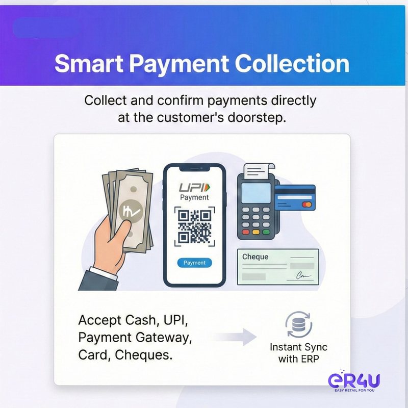 Smart payment collection — er4u Hyperlocal deliveries made simple for B2B businesses.