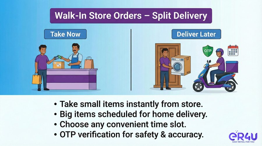 Walk-In Store Orders – Split Delivery — er4u Easy Delivery Boy B2C