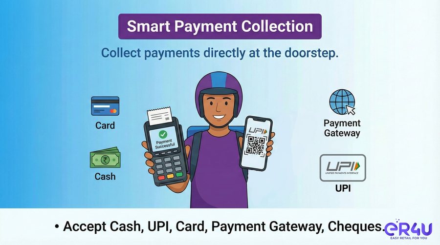 Smart payment collection — er4u Easy Delivery Boy B2C