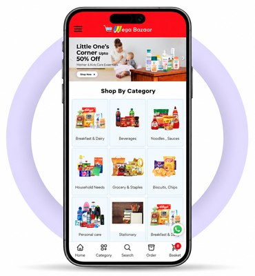 Mega Bazaar iPhone app built with er4u