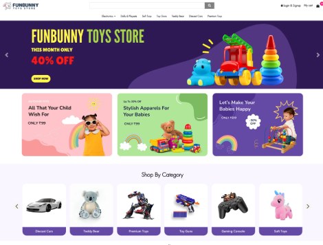 Fun Bunny online store built with er4u