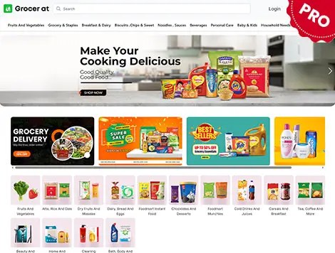 Grocerat online store built with er4u