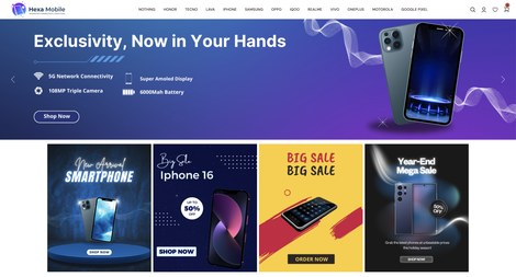 Hexa Mobile — online store built with er4u