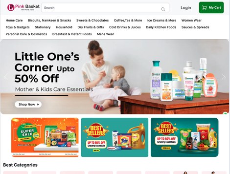 Pink Basket — online store built with er4u