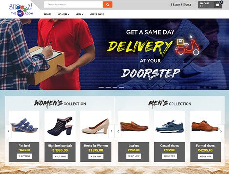 Shoooz online store built with er4u
