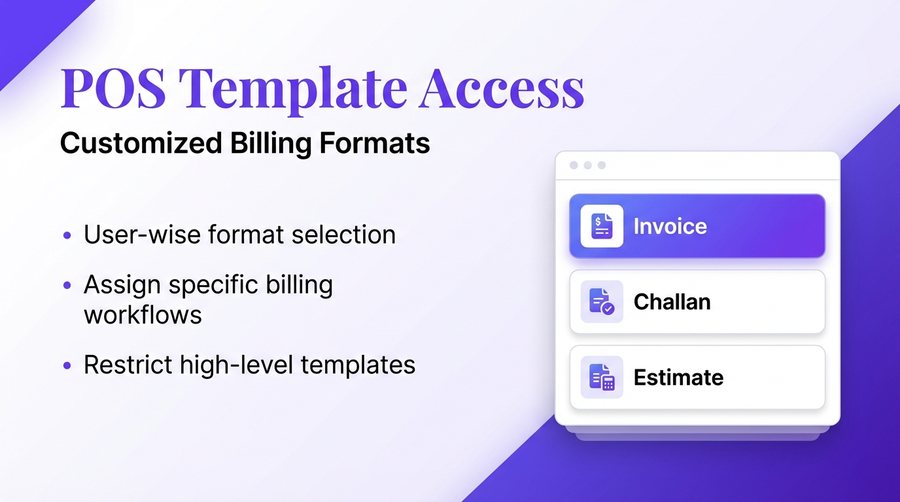 POS Template Access — er4u Complete Control Over Every Action, User, and Outlet.