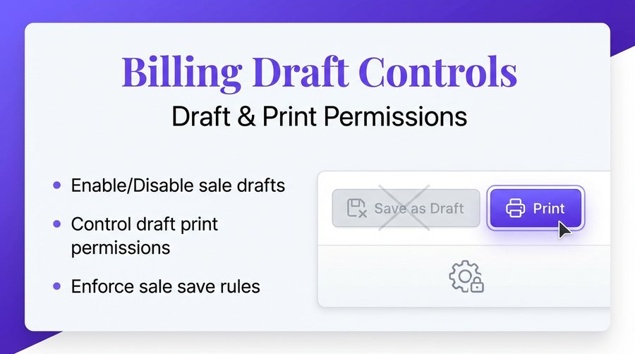 Billing Draft Controls — er4u Complete Control Over Every Action, User, and Outlet.