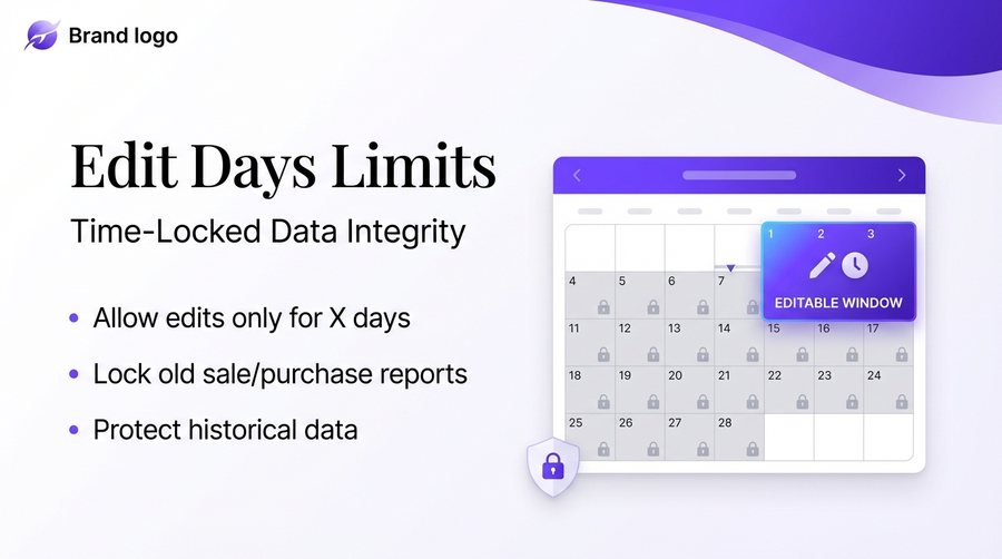 Edit Days Limits — er4u Complete Control Over Every Action, User, and Outlet.