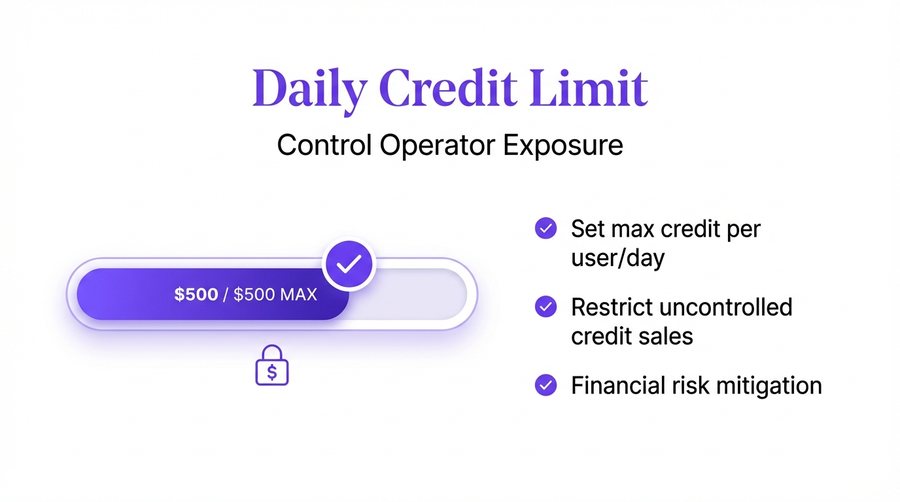 Credit Limit Controls — er4u Complete Control Over Every Action, User, and Outlet.