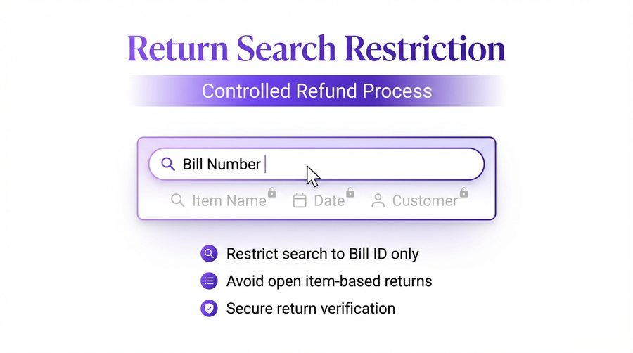 Return Search Restriction — er4u Complete Control Over Every Action, User, and Outlet.