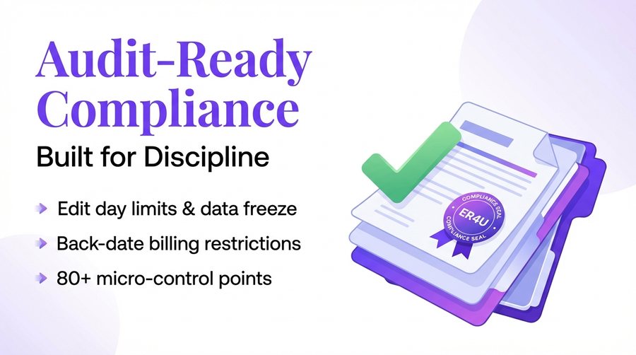 Audit-Ready & Compliance Friendly — er4u Complete Control Over Every Action, User, and Outlet.